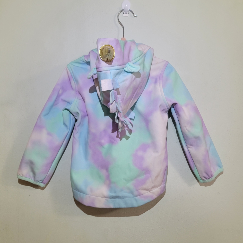 Cat & Jack Girls Size 2T Pastel Unicorn Hooded Jacket - Picture 3 of 8
